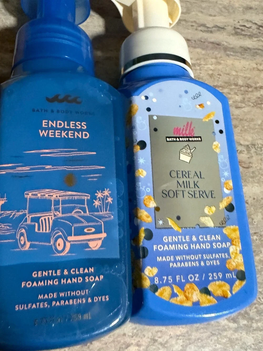 Bath & Body Works 2-Pina Colada Swirl, 1-Endless Weekend, Cereal Milk Hand Soaps